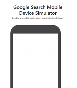Google Search Mobile Device Simulator